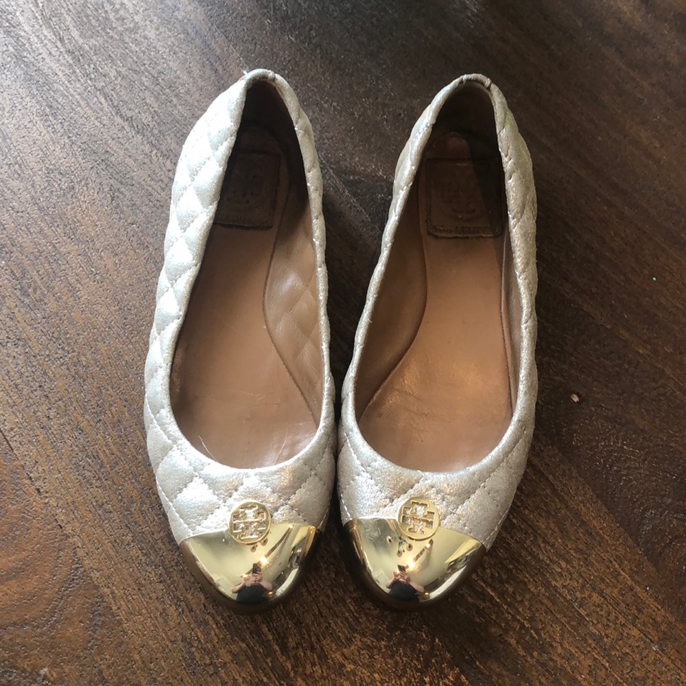 Quilted Leather Tory Burch flats
